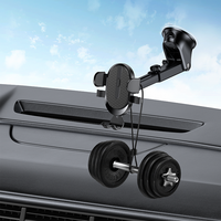 Support de téléphone personnalisé avec logo pour tableau de bord de voiture, fixation par ventouse sur pare-brise ou grille d'aération, support flexible en acier au carbone pour iPhone 17 16 15 14