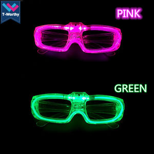 T-Worthy Promotion Halloween LED Lunettes <span class=keywords><strong>En</strong></span> Plastique EL Fil Fête Lumière Jouets Glowing Christmas Rave Rave Personnalisé Noël - Product Image 3