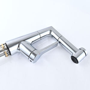 Modern Single Hole Single Handle Brass Basin Faucet with Adjustable Height, High Bathroom Gym Faucet Two Function - Product Image 6