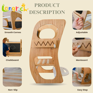 เก้าอี้ไม้แบบขั้นบันไดสำหรับเด็กหอหัดเดิน - Product Image 3