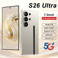 Nouveau Smartphone Android 15.0 S26 Ultra 2026, Deca Core, Double SIM, Écran HD 7,3 Pouces, 5G, Face ID, 16 Go + 1 To, 108 MP, Version Globale Française