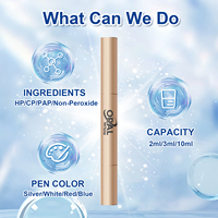 Gel Blanqueador Dental Profesional de 2 ml, Elimina Manchas, Alta Calidad, Marca Privada Personalizada al por Mayor, para Uso Doméstico
