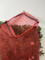 Sacs en filet agricoles pour oignons et ail en HDPE écologiques, moulage par soufflage, double couture renforcée, tailles et couleurs personnalisables, 10-30 kg