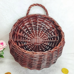 Fuji Woven Basket <b>Wall</b> Mounted <b>Plant</b> <b>Holder</b> Decorative Ornament For Home Garden Use - Product Image 1