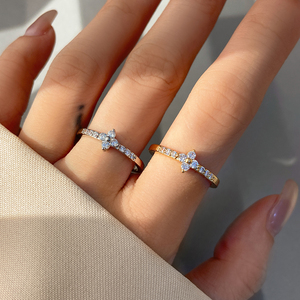 2026 Fashion Trendy 18k Gold Plated <b>Cubic</b> <b>Zirconia</b> <b>Ring</b> for Women - Product Image 6