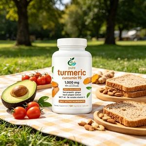 Cápsulas de Cúrcuma y Curcumina de la marca State-owned Capital, Suplemento Herbal <span class=keywords><strong>con</strong></span> 95% de Curcuminoides, Extracto de Pimienta Negra, Apoyo Natural para el Bienestar - Product Image 4