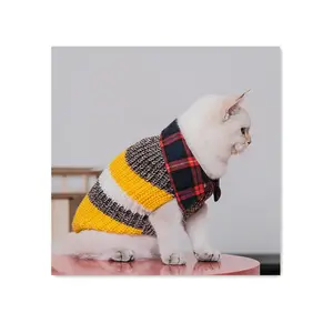 2023 Winter Fashionable Two Pieces Pet Clothes for Dog and Cat Warm Sweater Clothing