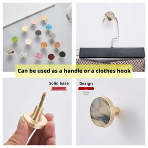 Poignée en alliage de zinc style nordique moderne américain, à trou unique, petite coquille de nacre, durable, pour <span class=keywords><strong>commode</strong></span> de chambre, cuisine, salon - Product Image 4