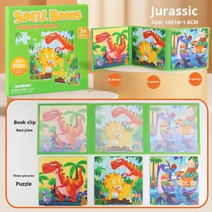 Rompecabezas Magnéticos Educativos <span class=keywords><strong>de</strong></span> Madera <span class=keywords><strong>de</strong></span> Bloques Grandes para Niños Pequeños, Niveles Avanzados 1-5, Rompecabezas Plano - Product Image 6