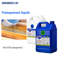 Meilleur prix résine époxy liquide cristal clair résine époxy pure transparente deux composants jaune résistant pour table de rivière bricolage