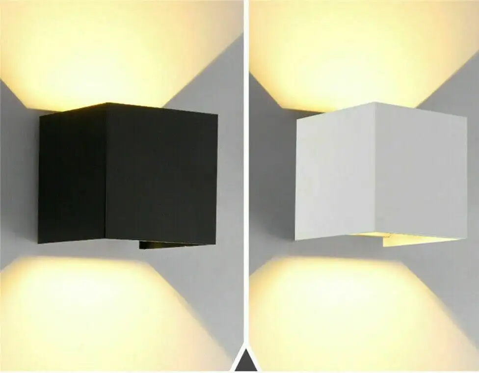 6W 12W מודרני קיר אור חיצוני עמיד למים למעלה למטה מנורת קיר מקורה תאורה
