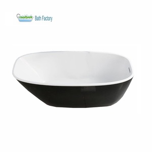 Black Acrylic Standard <strong>Bathtub</strong> Size Free Standing Baths - Product Image 1