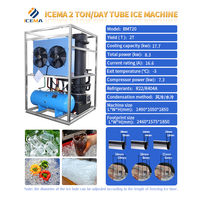 Machine à glaçons tubulaires ICEMA de haute qualité pour les entreprises, machine à glaçons avec fonction tubulaire, fournisseur d'usine de glace