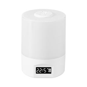 Lampe de chevet LED télécommandée avec horloge, affichage du niveau de batterie, température tricolore, rechargeable par USB, 1200 mA - Product Image 5