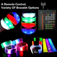 Bracelet Lumineux en Silicone LED Mini Personnalisable avec Logo, DMX, Télécommande et Son Activé pour Concerts et Fêtes