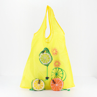 Sac fourre-tout en R-PET avec logo personnalisé, sac de shopping réutilisable en polyester pliable, motif de dessin animé