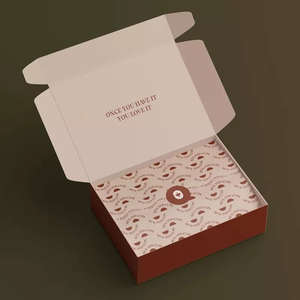 Custom Logo <strong>Corrugated</strong> Cardboard Shipping <strong>Carton</strong> <strong>Box</strong> Matt Lamination and Embossing for Clothes Shoes Socks Fur Packaging - Product Image 4