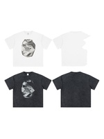 T-shirt Homme Épais Style INS Streetwear Américain Été, Coupe Ample, Imprimé Canette de Soda, Manches Courtes, Grandes Tailles
