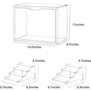 Porte magnétique Jouet Collection Protection Vitrine Antipoussière Empilable Clair Présentoir Acrylique Figurines Vitrine - Product Image 3