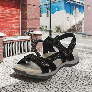 Sandales d'extérieur GON22 pour femmes, à bout carré, en PU, confortables, à bout ouvert, avec boucle, semelle extérieure en caoutchouc, idéales pour l'été et la plage - Product Image 3