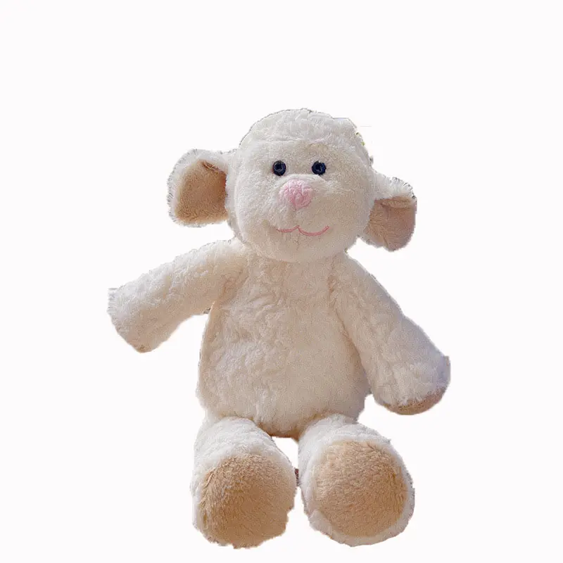 Factory low minimum order custom soft sheep doll plush toy fleece toy comfort doll card doll