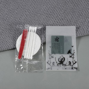Vente en gros brosse à dents de chapeau de douche biodégradable bon marché, sac d'emballage Transparent givré pour équipement d'hôtel - Product Image 6