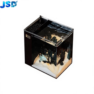 אקווריום שולחני שקט JSD Square All-in-One עם פילטר צדדי, תאורת לד 3 צבעים ותנור חימום 15W - Product Image 1