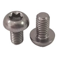 Baut Titanium GR5 M4*7mm Berkualitas Tinggi, Kepala Tombol, Baut Torx Dalam, Ringan, Sekrup Plum Dalam Semi-Bulat