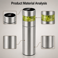 Thermos isotherme intelligent avec affichage de la température LED, infuseur à thé, logo personnalisé, OEM ODM, cadeau promotionnel d'entreprise