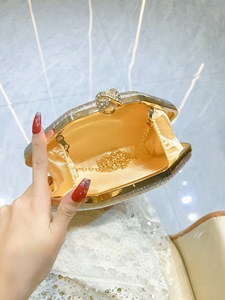 Cross-border European American Fashion Three-dimensional Evening <b>Clutch</b> Bag PU Women's Shape Beaded Polyester Tanjing - Product Image 3