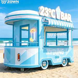 Large Size Electric Mobile Catering Food Truck Double Window Mobile Bar Truck Custom Layout Fast Food <b>Concession</b> Cart - Product Image 1
