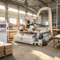 Centre CNC ATC pour le bois 1325, routeur CNC 3 axes avec dispositif rotatif pour la sculpture sur bois 3D et la fabrication de meubles