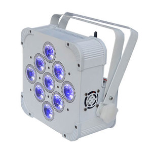 DMX không dây 18W x 9pcs rgbwa + UV 6in1dmx pin Powered LED lên dẫn ánh sáng sân khấu cho đám cưới - Product Image 1