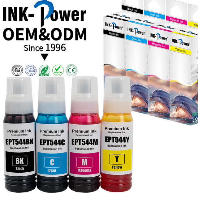 INK-POWER EPT 544 T544 Color Compatible Bottle Water Based Refill Ink Tinta for Epson L3210 L3110 L3150 L5190 L3250 Printer