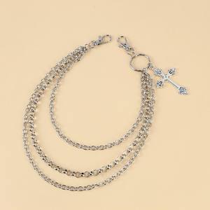 Hip Hop Fashion Punk Metal <b>Cross</b> Waist <b>Chain</b> For Men Halloween Accessory Zinc Alloy Multi Layered <b>Chain</b> With <b>Cross</b> Pendant - Product Image 6