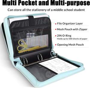 Carpeta con Cierre de 3 Anillos y 2 Pulgadas de la Mejor Calidad de Fábrica BSCI, Resistente a Arañazos y al Agua - Product Image 4