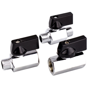 Válvulas de bola mini JIN de 1/2 pulgada con roscas internas y externas, cuerpo de cobre niquelado para uso en la industria de agua, gas y petróleo. - Product Image 4