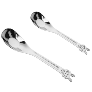 DFU190 Juego de Cubiertos Infantiles de Acero Inoxidable con Diseño de Dibujos Animados de Animales, Cuchara, Tenedor y Cuchillo - Product Image 1