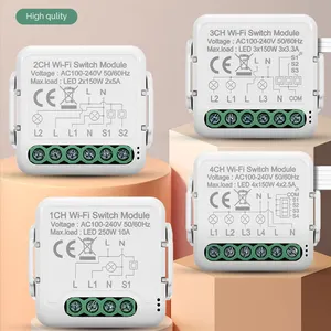 Zigbee Smart Switch Module Relay With Neutral Line For Light Works With Alexa Google Home 100PCS