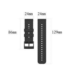 Bracelet de remplacement en silicone respirant et réglable de 24 mm pour montres connectées <span class=keywords><strong>Suunto</strong></span> 9 <span class=keywords><strong>Baro</strong></span>, 9, <span class=keywords><strong>7</strong></span>, D5 - Product Image 2