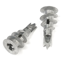 Fixation de plaques de plâtre, solide, auto-perçage, mur métallique creux, ancre de cloisons sèches en alliage de zinc avec vis