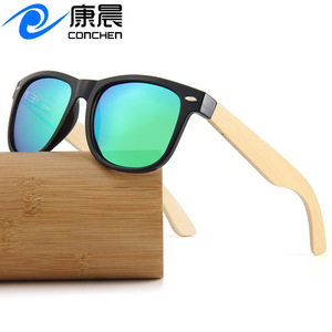 Lunettes de soleil en bambou polarisées UV400 avec verres TAC, monture effet bois, unisexe, protection solaire, style voyage - Product Image 5