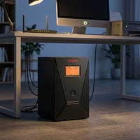 Fuente de Alimentación UPS de 1500VA 900W Monofásica de Onda Sinusoidal Pura con AVR, Sistema de Respaldo de Energía para Hogar y Oficina