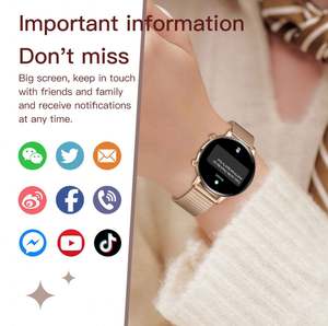 Reloj Inteligente MK96 para Hombre y Mujer 2026, Pantalla AMOLED de 1.32 Pulgadas, Monitor de Actividad Física, Frecuencia Cardíaca, Oxígeno en Sangre, Más de 100 Modos Deportivos, Asistente de Voz con IA y Bluetooth - Product Image 4