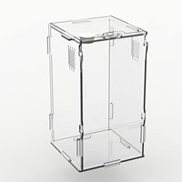 Cage acrylique transparente Cage d'élevage d'insectes et de reptiles en acrylique Vitrine de plantes aquatiques d'aquarium d'aquarium en acrylique