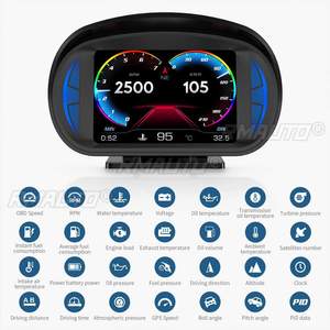จอแสดงผล P2 HUD OBD2 สำหรับรถยนต์ พร้อมมาตรวัดความลาดชัน มาตรวัดความเร็ว GPS มาตรวัดรอบเครื่องยนต์ และคอมพิวเตอร์ออนบอร์ด - Product Image 6