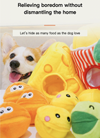 Jouet interactif pour chien en peluche de la série Digging Fun, durable, anti-ennui, pour dissimuler la nourriture (fromage, lait, pois, fusée)