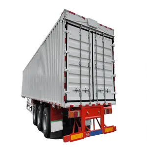 Dry Van Semi Trailer Box Body Cargo Transport Tri-axle 40ft 45ft Side Van Curtain Trailer