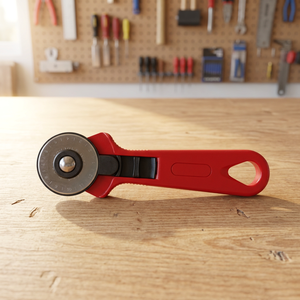 Coupe-papier rotatif DK-383 45MM |   Cutter rotatif 45 mm avec manche en plastique, outil durable pour le travail du cuir - Product Image 3