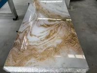 Panneau mural en PVC brillant à haute brillance avec impression florale 3D pour la décoration intérieure